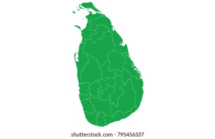 Srilanka map green color