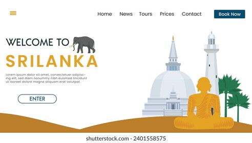 Srilanka national day background design . Independence Day 4 February Celebration Template for Poster, Banner, Advertising. Vector Illustration. 