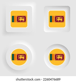 SriLanka neumorphic graphic and label set. Element of impact for the use you want to make of it.