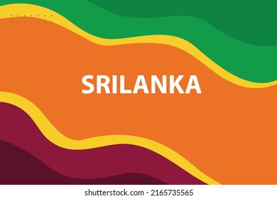 Concepto de bandera ondulada de Srilanka en diseño plano