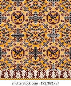 Srimanganti, Banten, Java Island, Indonesia Batik Traditional Java - Vector