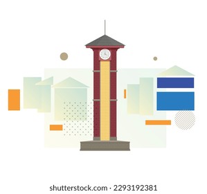 Srinagar, Jammu and Kashmir - Lal Chowk -  Icon Illustration as EPS 10 File 