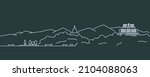 Srinagar Single Line Profile Skyline