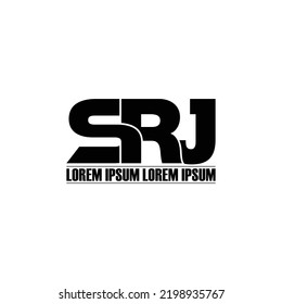 Mono-Logo-Design des SRJ-Buchstaben