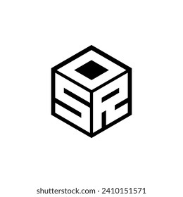 Logo-Design für SRO-Buchstaben mit weißem Hintergrund in der Illustratorin. Vektorlogo, kalligraphische Designs für Logo, Poster, Einladung, etc.