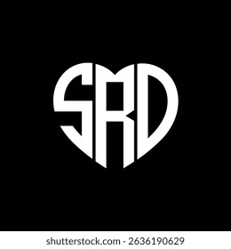 SRO Unique abstract monogram love shape vector logo design.