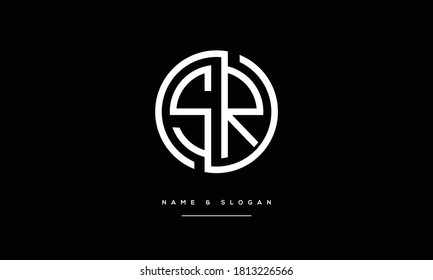 SR,RS,S,R  Abstract Letters Logo Monogram