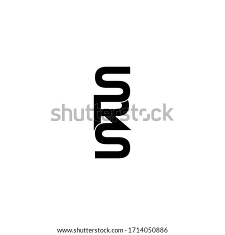 srs letter original monogram logo design