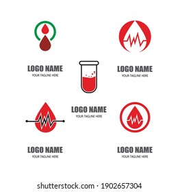 Plantilla de logotipo Sangre de Srt diseño de ilustración de icono vectorial