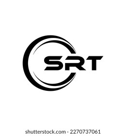 SRT letter logo design in illustration. Vector logo, calligraphy designs for logo, Poster, Invitation, etc.