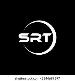 SRT letter logo design with white background in illustrator. Vector logo, calligraphy designs for logo, Poster, Invitation, etc.
