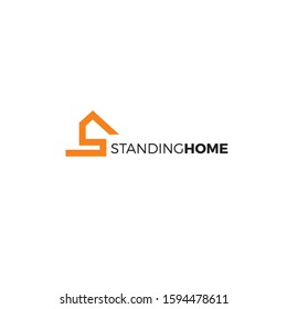 Srtanding Home Logo Simple and clean