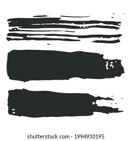Srtoke vector brushes set isolated on a white background.