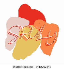 Sruly Fashion T shirt Print Design. Trend And More