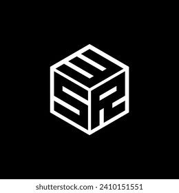 SRW letter logo design with black background in illustrator. Vector logo, calligraphy designs for logo, Poster, Invitation, etc.