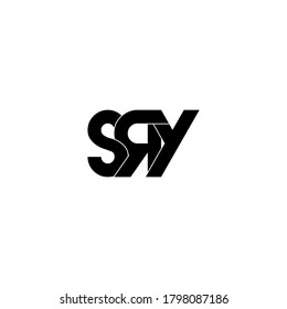 Sry Letter Original Monogram Logo Design Stock Vector (Royalty Free ...