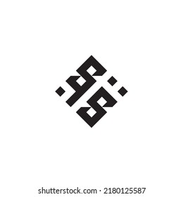 SS abstraktes geometrisches Concept-Logo in hochwertigem professionellem Design, das sich am besten für den Straßenstil eignet