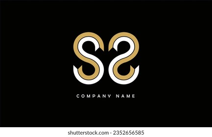 Monograma del logotipo de las letras abstractas SS