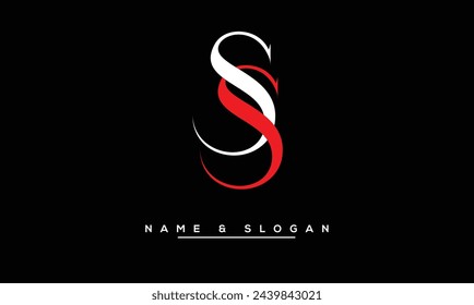 SS Abstract Letters Logo Monogram