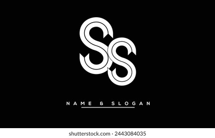SS Abstract Letters Logo Monogram