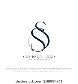 SS, abstract letters logo monogram