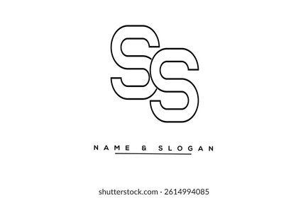 SS Abstract Letters Logo Monogram