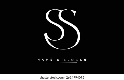 SS Abstract Letters Logo Monogram