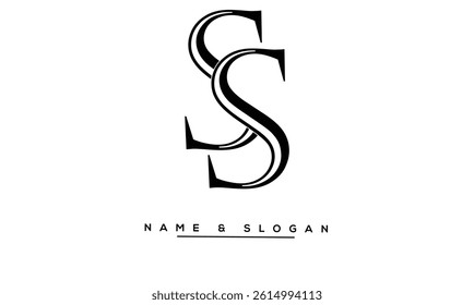 SS Abstract Letters Logo Monogram