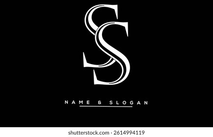 SS Abstract Letters Logo Monogram