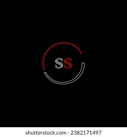 Plantilla de diseño de logotipo de letras modernas creativas de SS