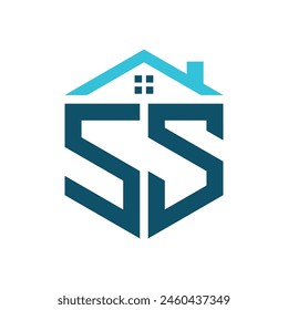 SS House Logo Design Template. Letter SS Logo for Real Estate, Construction or any House Related Business