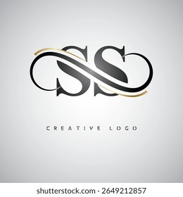 SS Infinity Monogram Logo – Elegant Modern Letter mark Design with Luxury Loop and Stylish Branding Symbol
