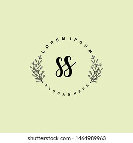 SS Initial beauty floral logo template