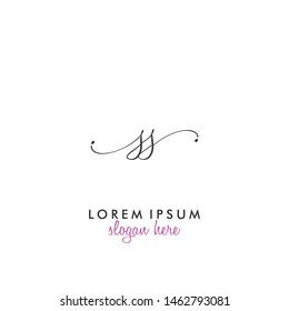 SS Initial beauty monogram logo vector