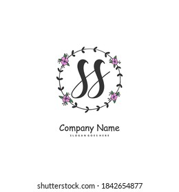 Ss Initial Handwriting Signature Logo Design Stock Vector (Royalty Free ...