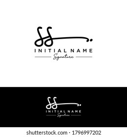 SS Initial letter handwriting and signature logo.