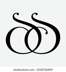 ss initial letter logo design symbol