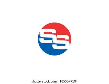 SS initial letter minimalist logo type