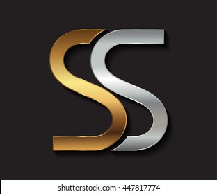 SS initial letters.Vector logo template.