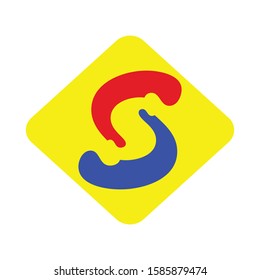 SS initial logo template vector