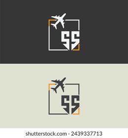 SS initial monogram logo with square style design.