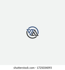 ss  initial triangle. logo circle vector line