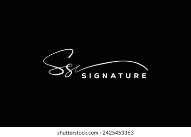 SS initials Handwriting signature logo. SS Hand drawn Calligraphy lettering Vector. SS letter real estate, beauty, photography letter logo design.