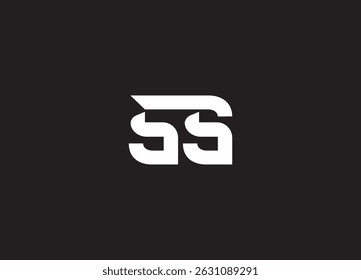 SS initials monogram letter text alphabet logo design
