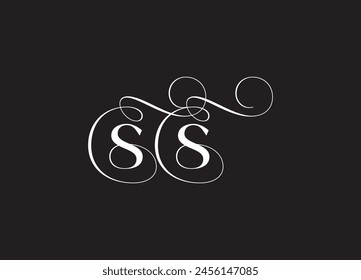 SS latter ligature typography logo design template