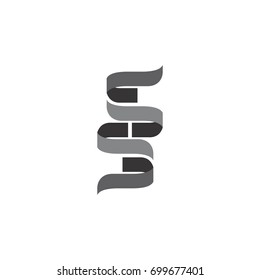 SS letter 3D logo design vector