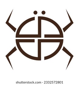SS letter animal insect logo