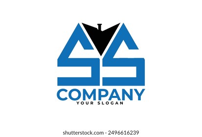 SS letter creative real estate vector logo design.