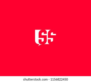 SS letter creative shape logotype