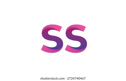 SS Letter Gradient Monogram Logo for Modern Business Branding